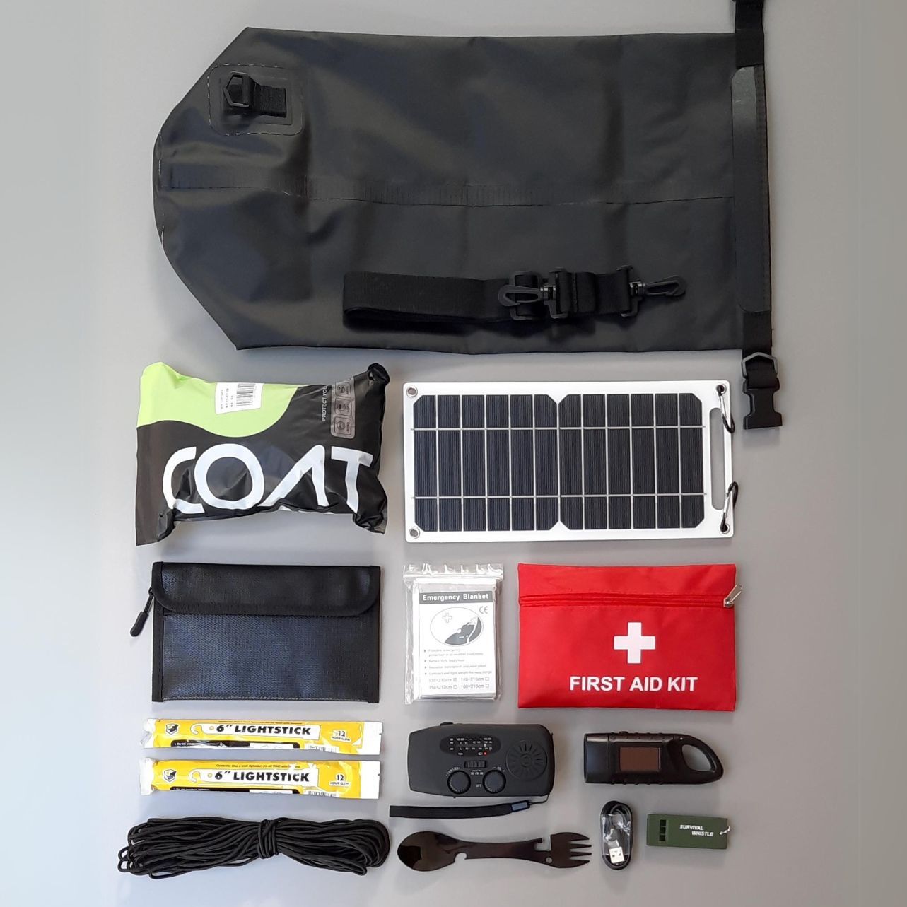 72hr Survival Prep Bag (12 Items)